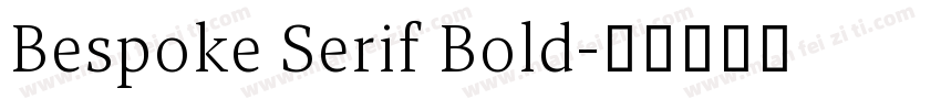 Bespoke Serif Bold字体转换